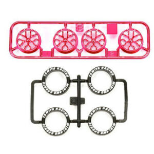 95529 Low Profile Tire & Pink Plated Wheel Set (Y Spoke)