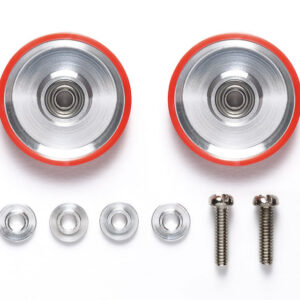 95580 17mm Aluminium Rollers (Dish Type) w/Plastic Rings (Red)