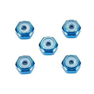 15500 2mm Aluminium Lock Nut (Blue/ 5pcs)