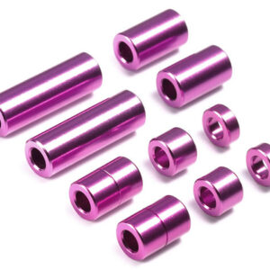 95520 Aluminium Spacer Set (12/6.7/6/3/1.5mm) Purple